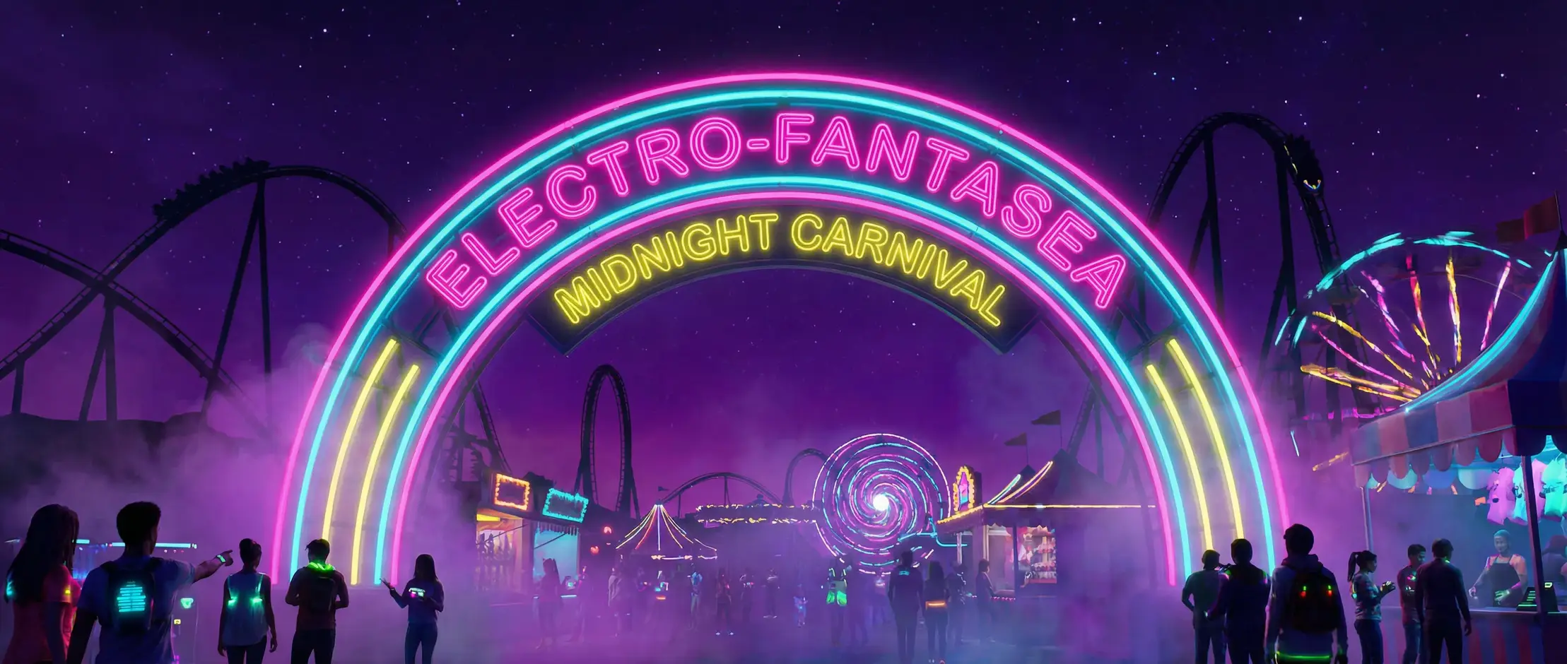 18禁 - 午夜嘉年华入口霓虹灯拱门